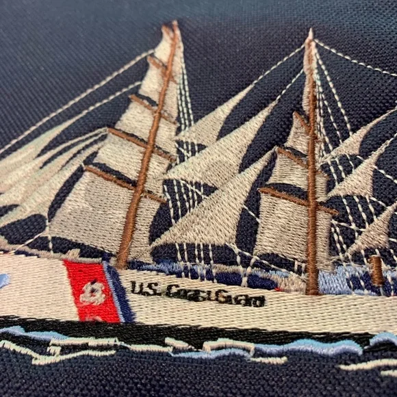 Vtg Coast Guard Nautical tie Knot Chart Banner Canvas - Picture 10 of 15